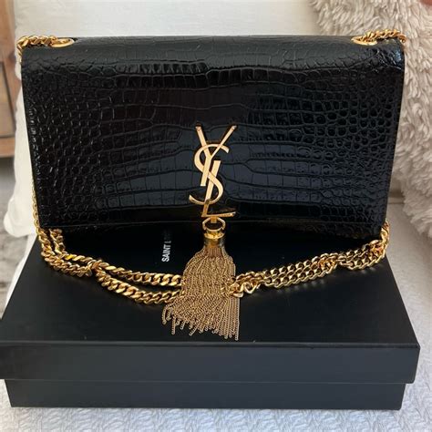 ysl kate monogram medium black